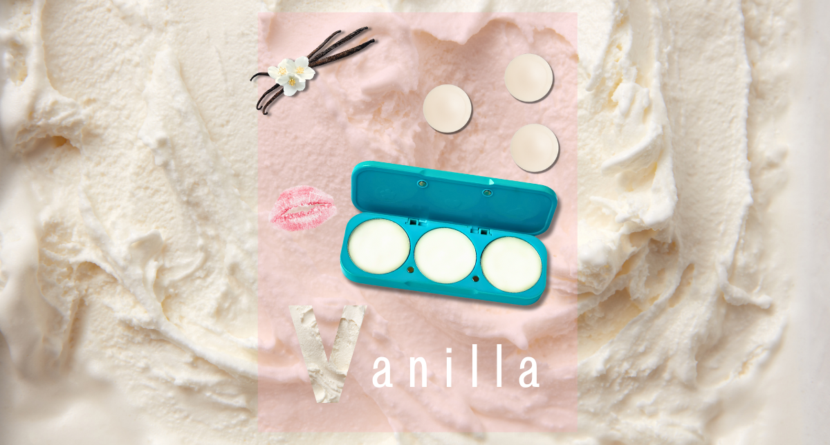 A woman with vanilla perfume and ema fragrance compact