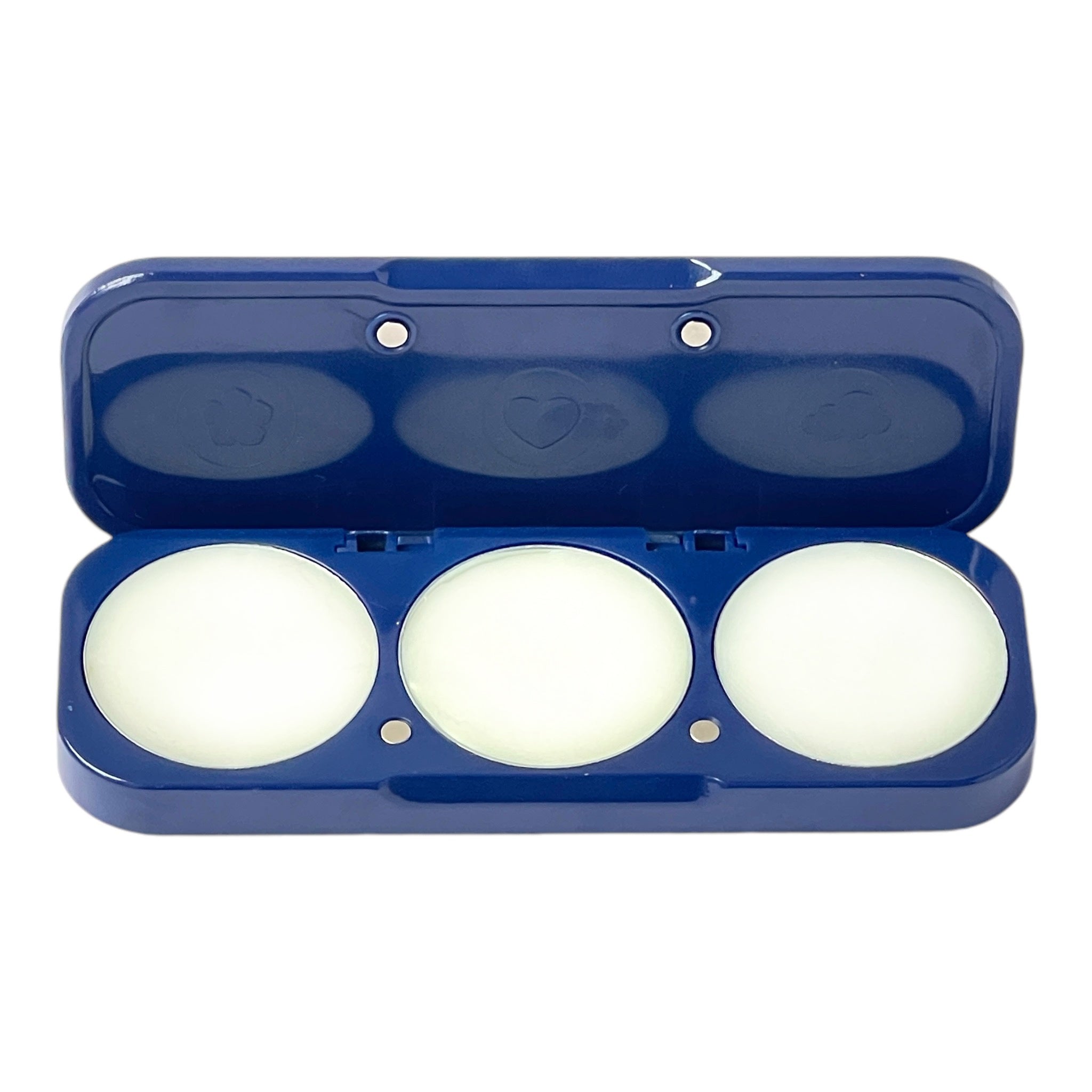 Sophisticated Solid Perfume Trio – Leather · Tuberose · Fig with Monaco Midnight Blue Compact