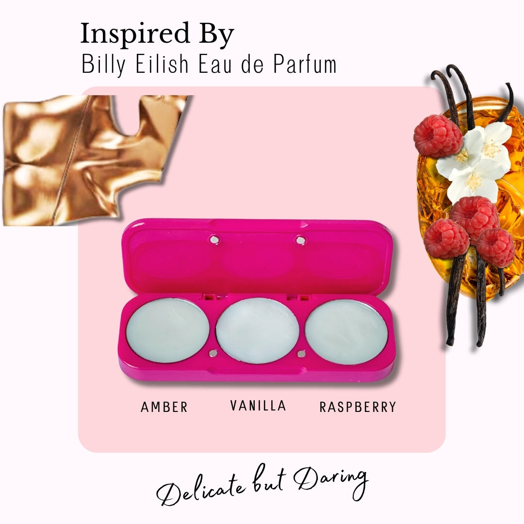ema solid perfume blend inspired by billy eilish eau de perfum with amber vanilla and raspberry fragrance notes