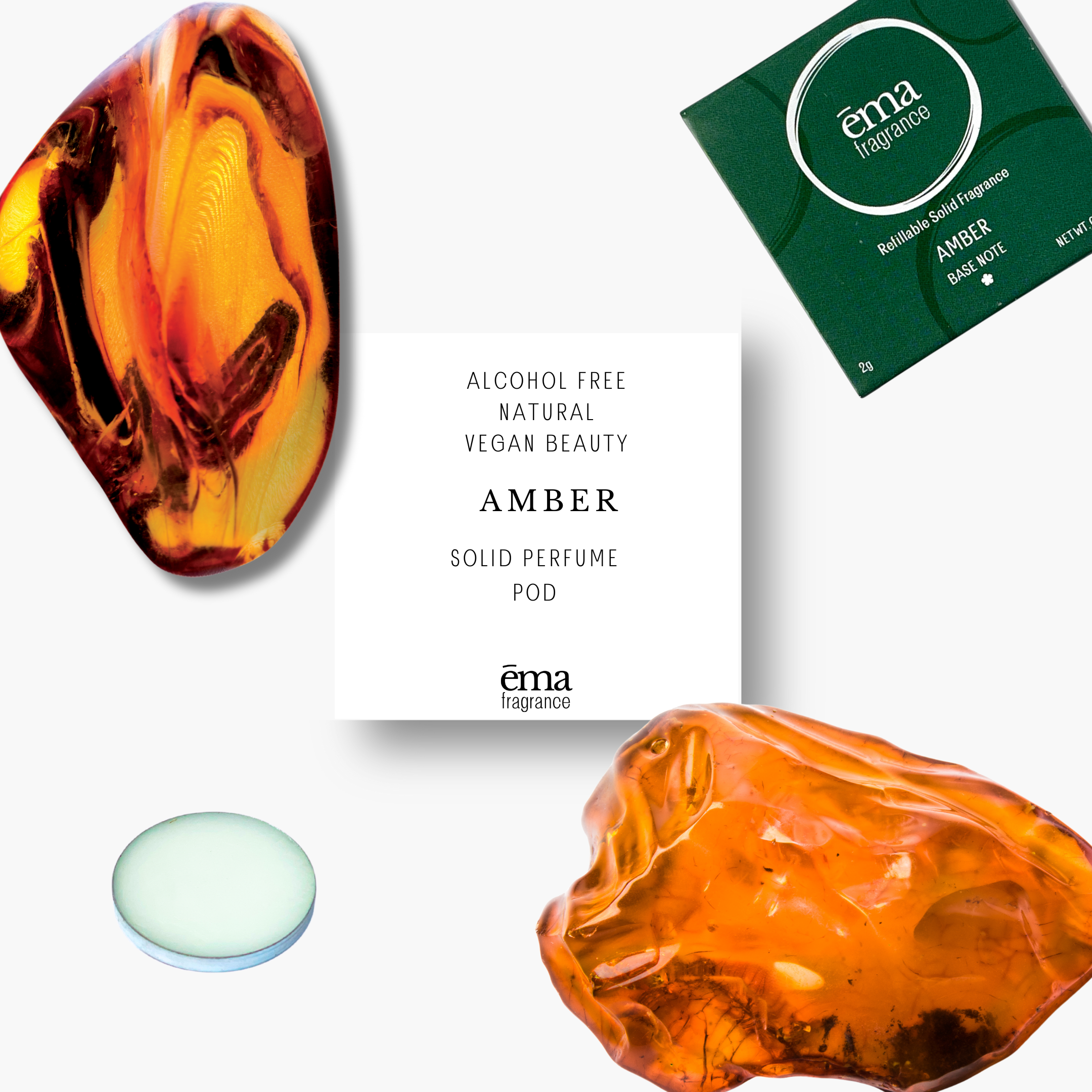 ema fragrance amber solid perfume clean beauty pod