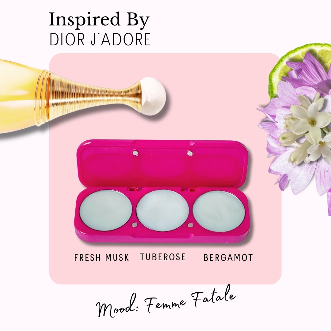 ema fragrance solid perfume blend Dior J'Adore dupe