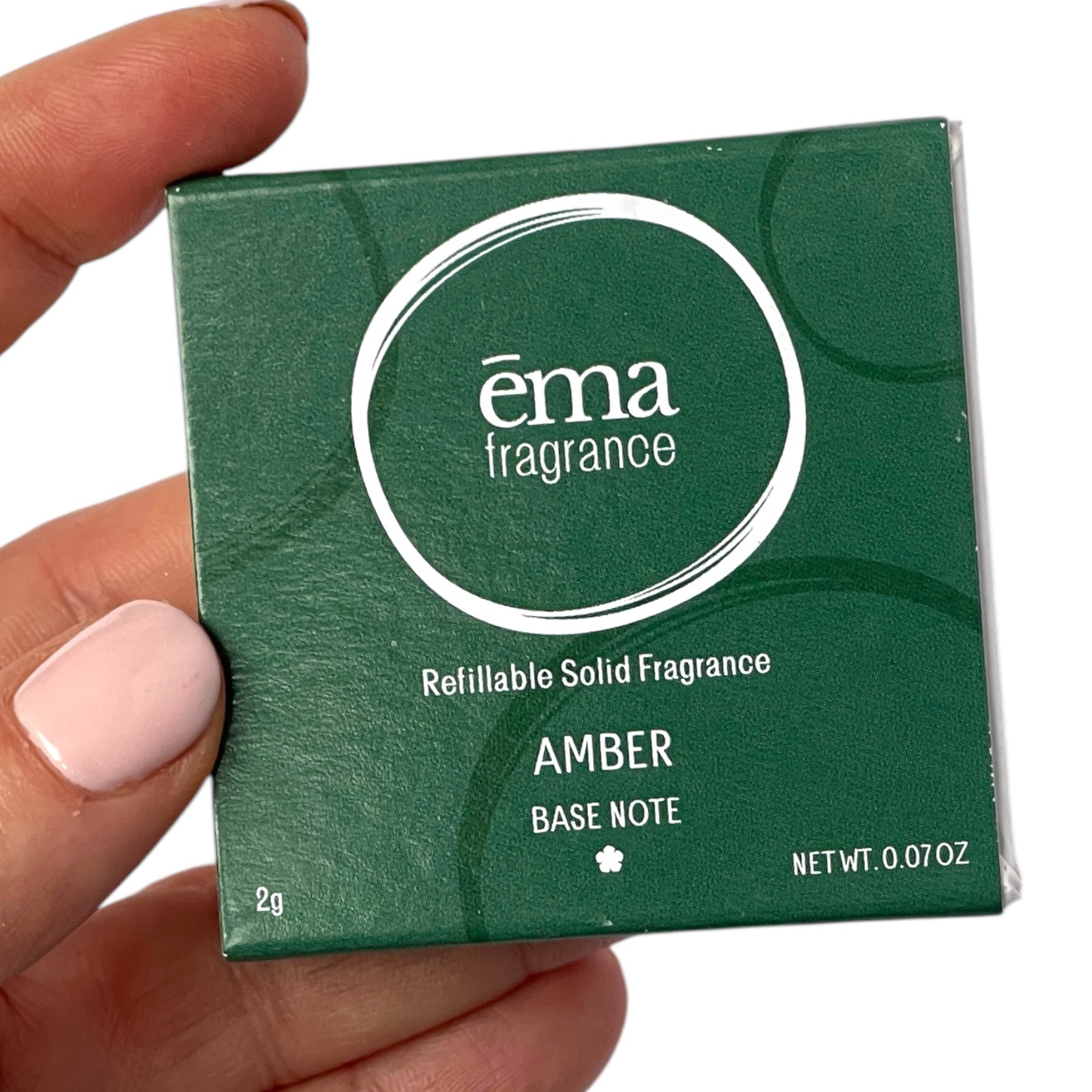 ema fragrance amber solid perfume packaging photo