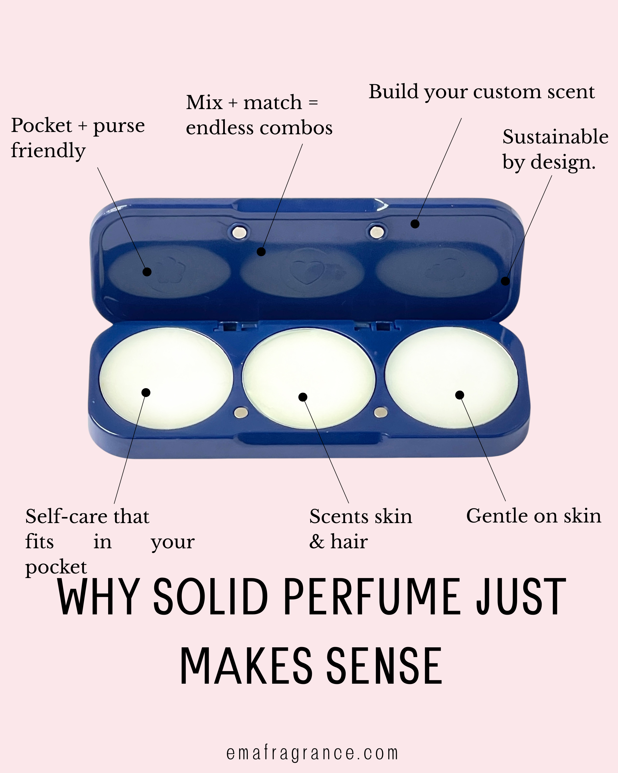 Monaco Midnight Blue - Refillable Fragrance Compact