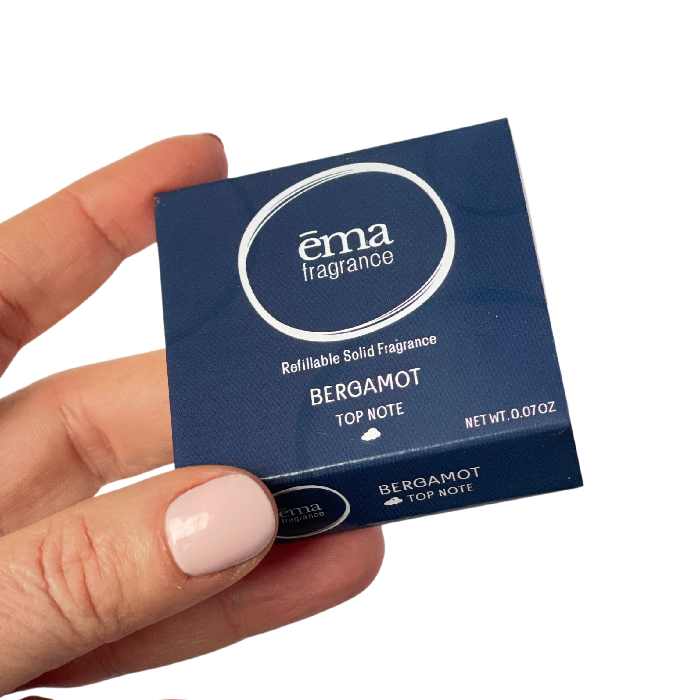 Bergamot Solid Perfume by ema fragrance packaging