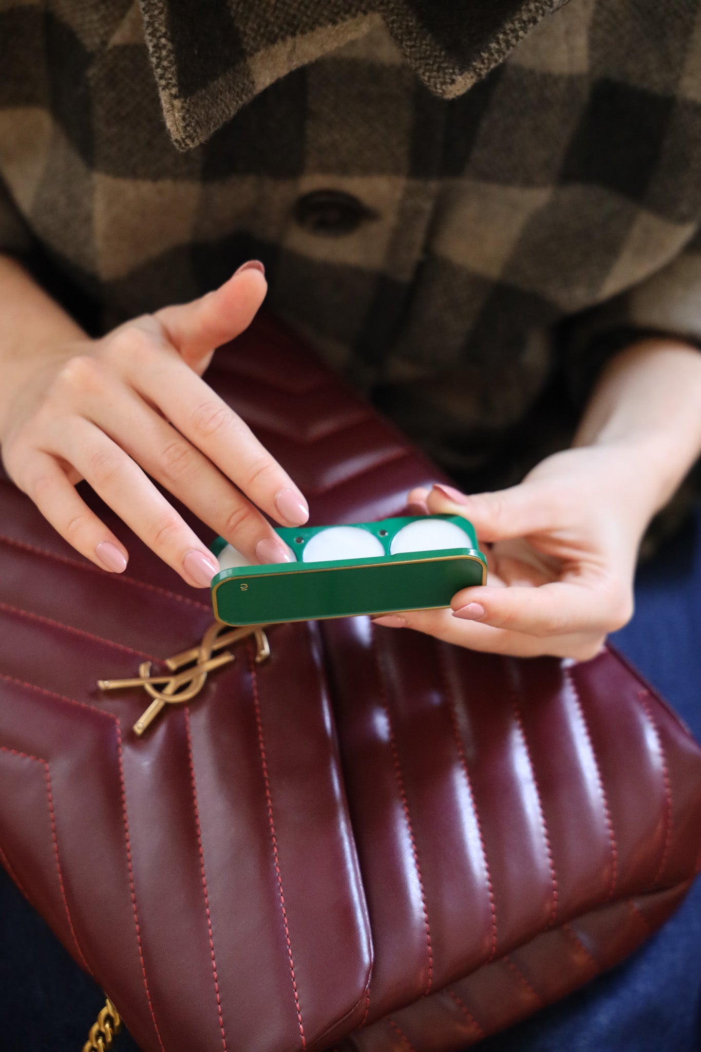 ema fragrance solid perfume application green compact purse friendly travel