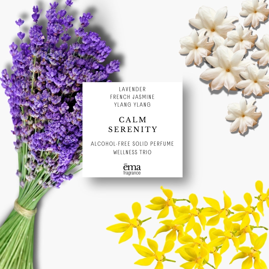 Wellness Trio: Calm Serenity Lavender, French Jasmine, and Ylang