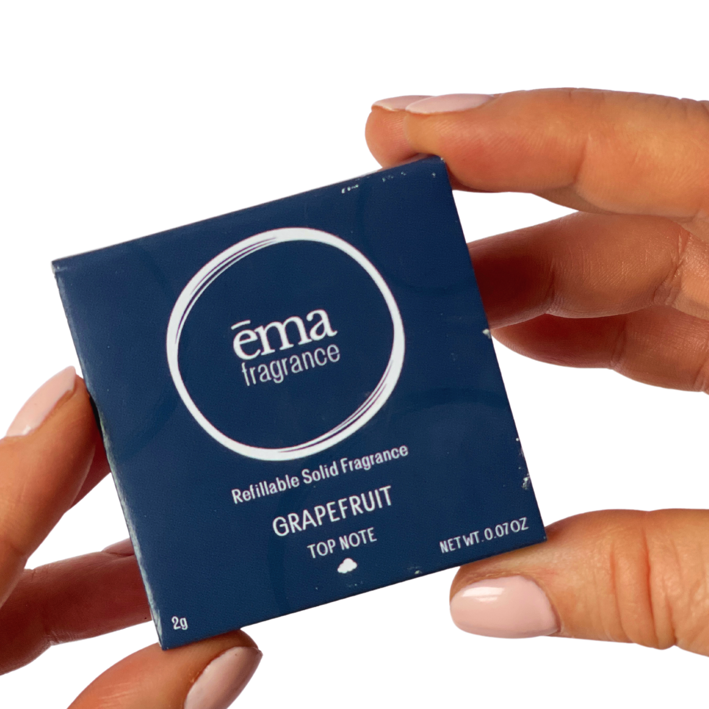 ema fragrance grapefruit packaging solid perfume