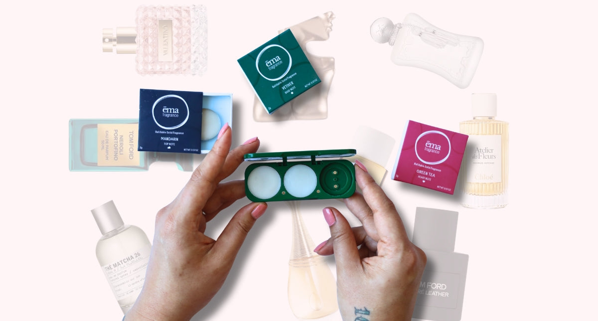 ema fragrance solid perfume compact with Tom Ford Neroli Portofino dupe