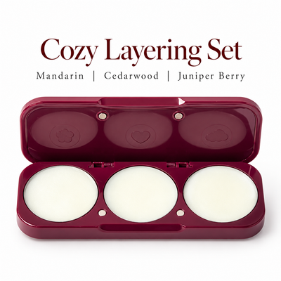 Cozy Layering Set: Mandarin, Cedarwood & Juniper Berry Solid Perfume Gift Set