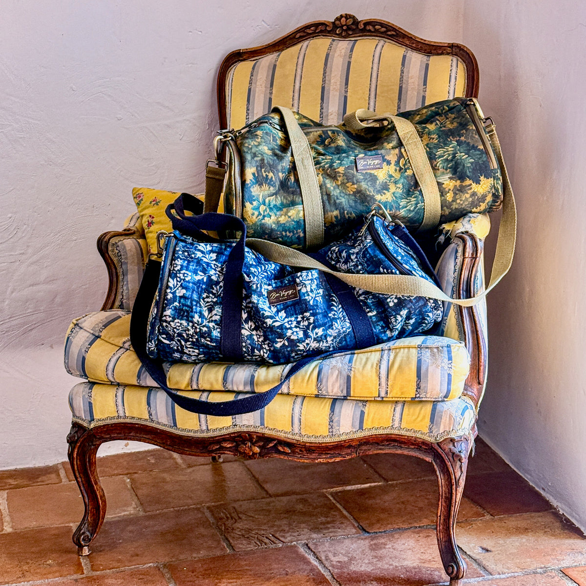 Weekender Tapestry Print Duffle Bag - Provence Verte