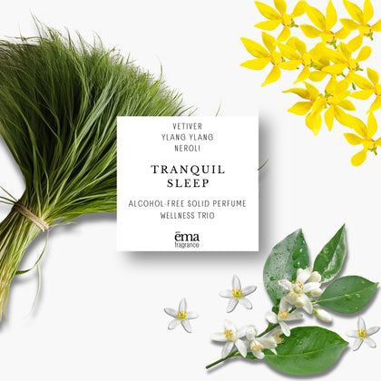 Tranquil Sleep solid perfume wellness blend ema fragrance