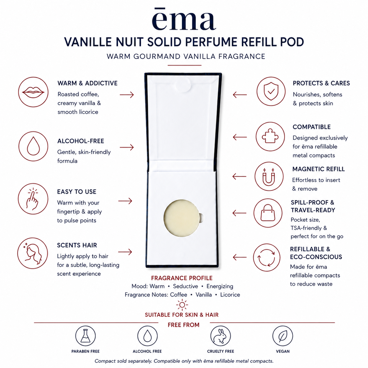 Vanille Nuit Solid Perfume · Coffee, Vanilla & Licorice