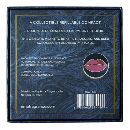 Désir · Refillable Metal Compact for Solid Perfume & Lip Color